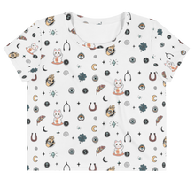 Load image into Gallery viewer, Lucky Charms Print White Crop Top
